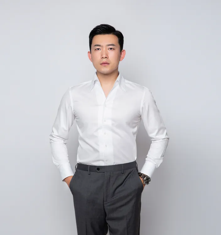 【003】一片领 雷军同款 鲁泰工艺全棉衬衫衬衣2024新款