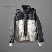 无印心匠k1517 白鸭绒  连帽~撞色 设计感 时尚百搭羽绒服Y88771