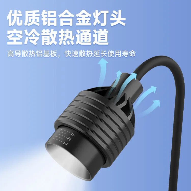 鱼缸灯南美缸射灯变焦灯溪流缸水族观赏灯照明led防溅水水草灯