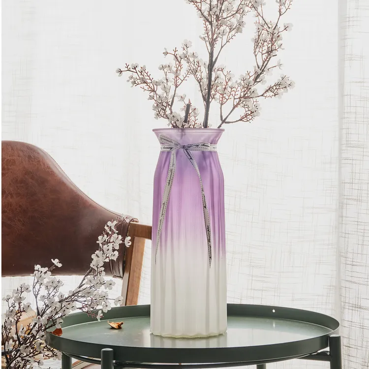 【勿忘我必备玻璃花瓶高度30cm】简约花瓶玻璃创意插干花鲜花摆件