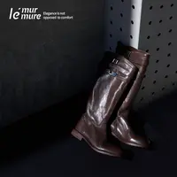 Le' Murmure 中世纪 Italy水洗植鞣牛皮 Clean Fit 金属扣骑士靴D