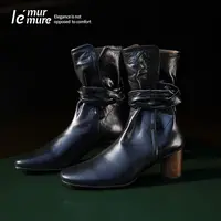 Le' Murmure 高跟版 獨家 爆款返场B入时髦升级 设计师绕带靴zb