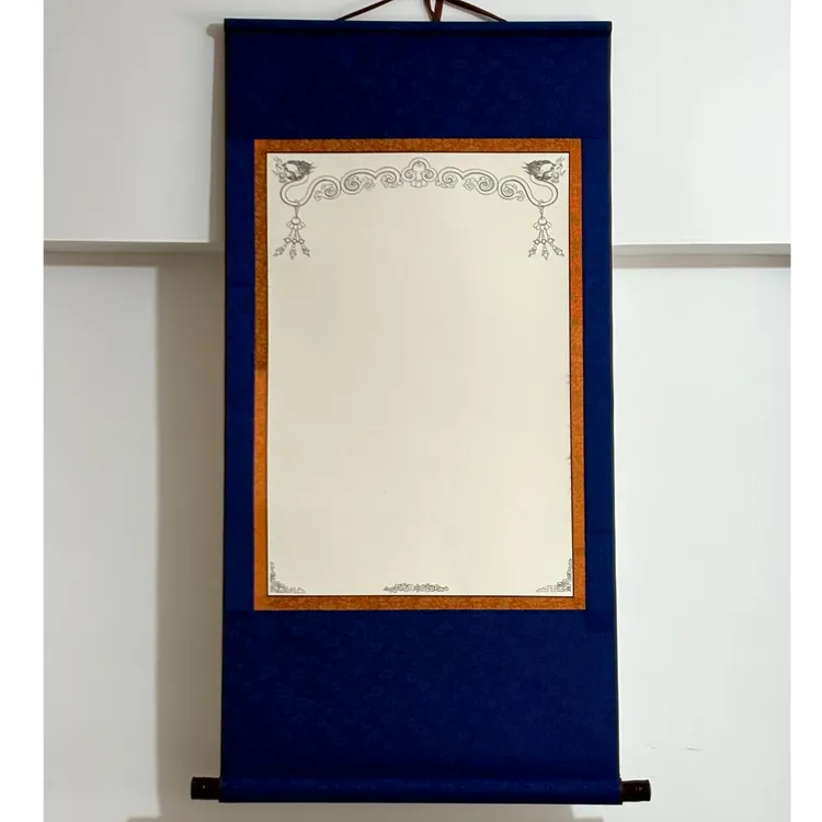 空白藏文书法挂卷(小的 整体尺寸高1米  宽56厘米)