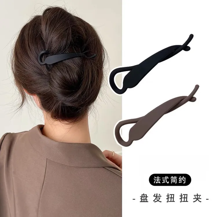 爆款磨砂香蕉夹发夹高级感后脑勺发卡高马尾夹子扭扭夹发饰复古