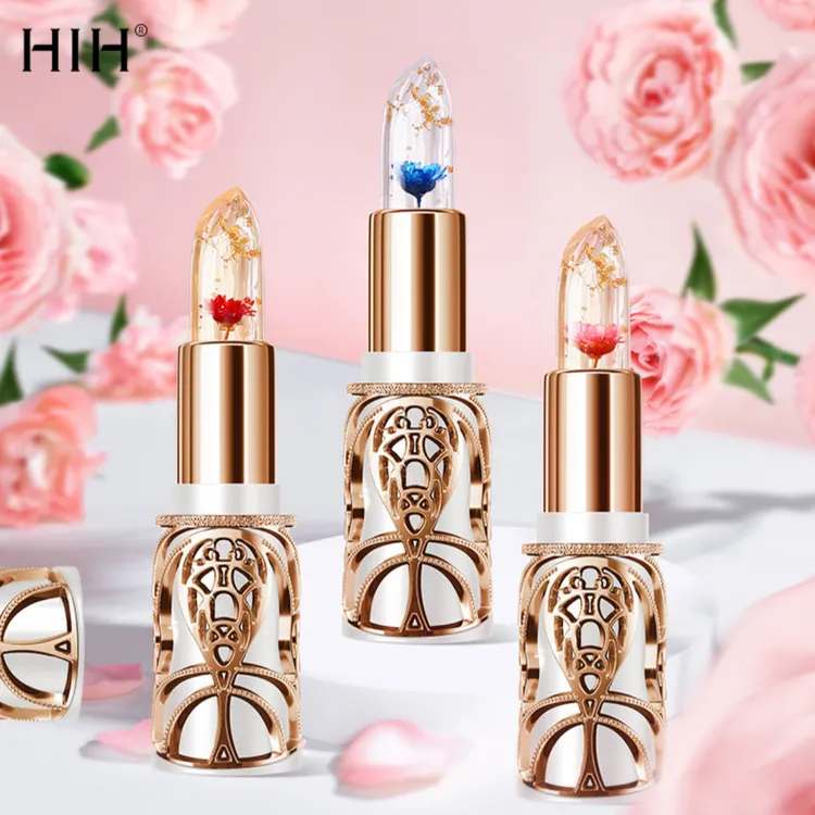 HIH花瓣果冻变色口红温感显白不易掉色千人千色唇膏