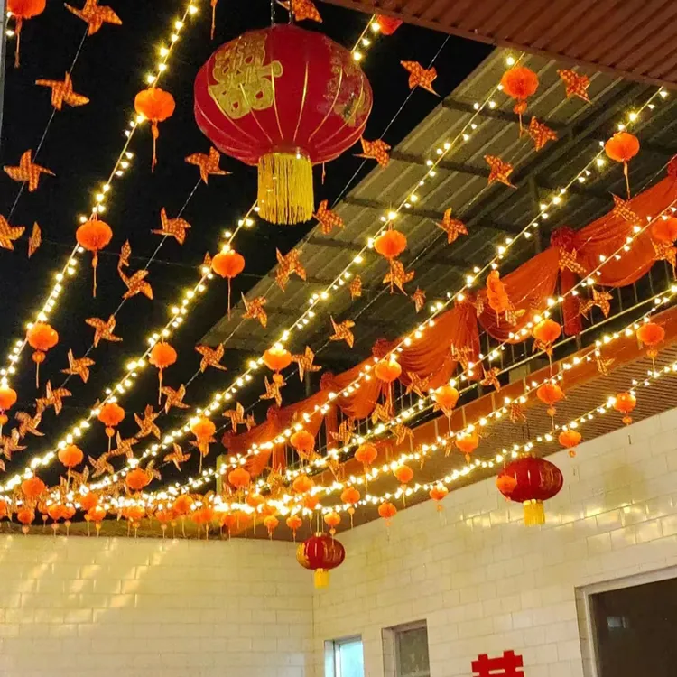 led小彩灯闪灯串灯满天星氛围灯结婚农村庭院子布置装饰婚礼婚庆