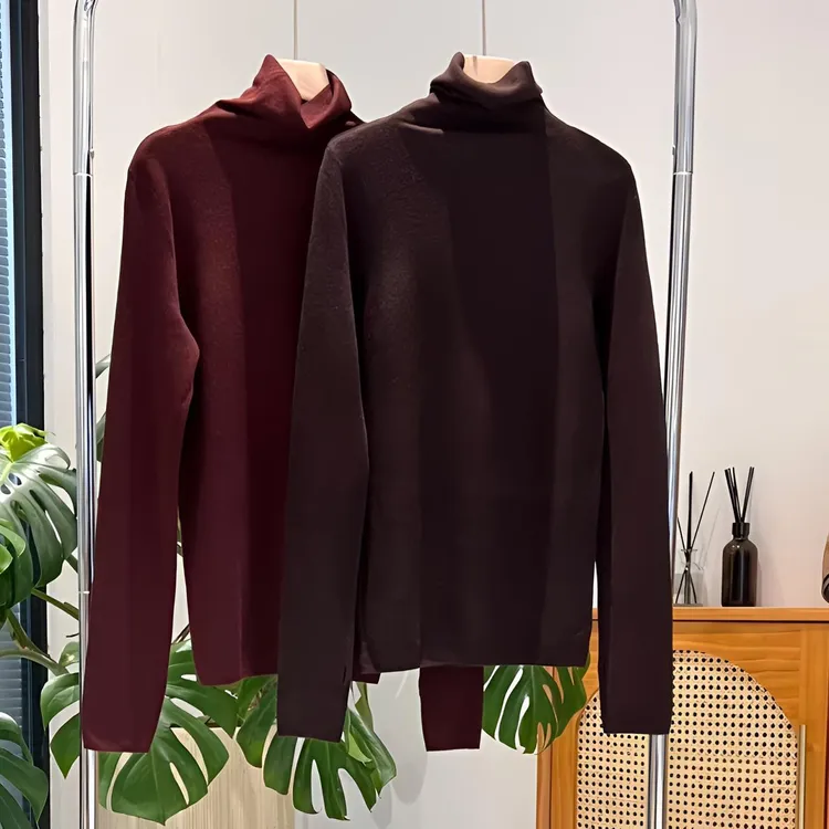 919秋冬堆堆领打底保暖亲肤羊毛衫