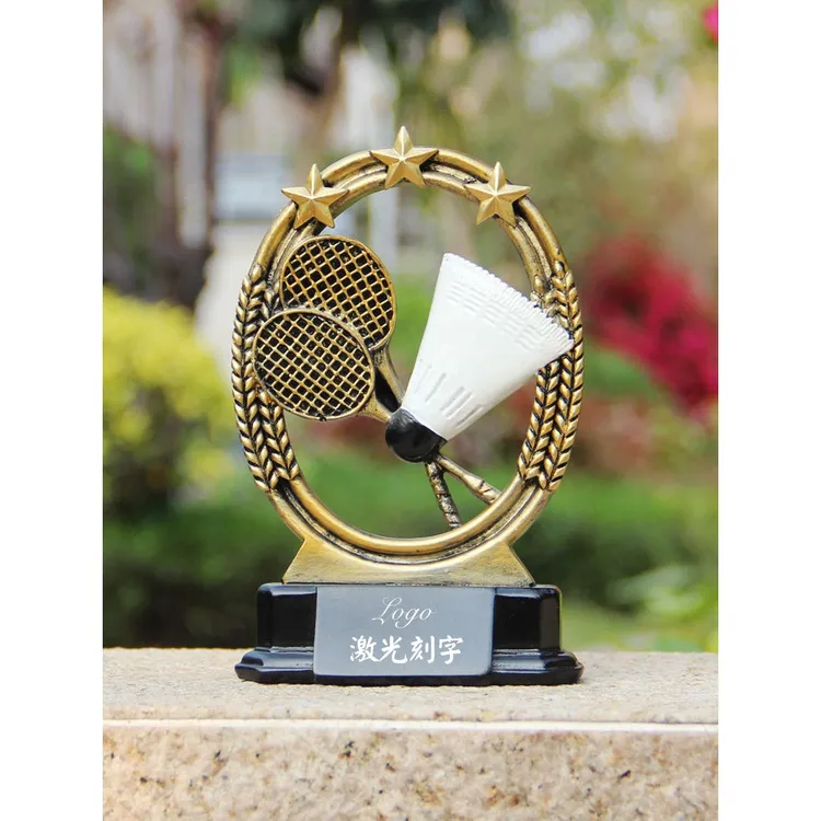 羽毛球个性定制礼品创意比赛工艺纪念奖品球馆软装饰摆件生日礼物