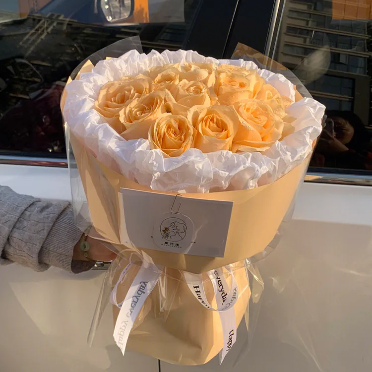 鲜花速递同城配送全国香槟玫瑰花束生日送女友北京上海广州真花店