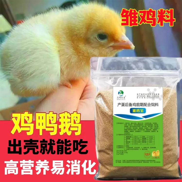 小鸡饲料高营养蛋鸡芦丁鸡颗粒料鸭鹅通用雏鸡料刚出壳小鸡开口料