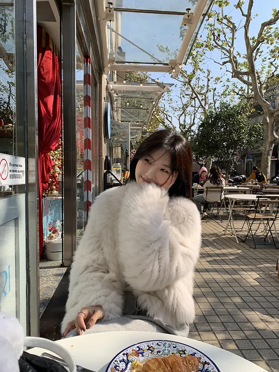 60cm芬兰进口狐狸毛车条 加密加密皮草外套