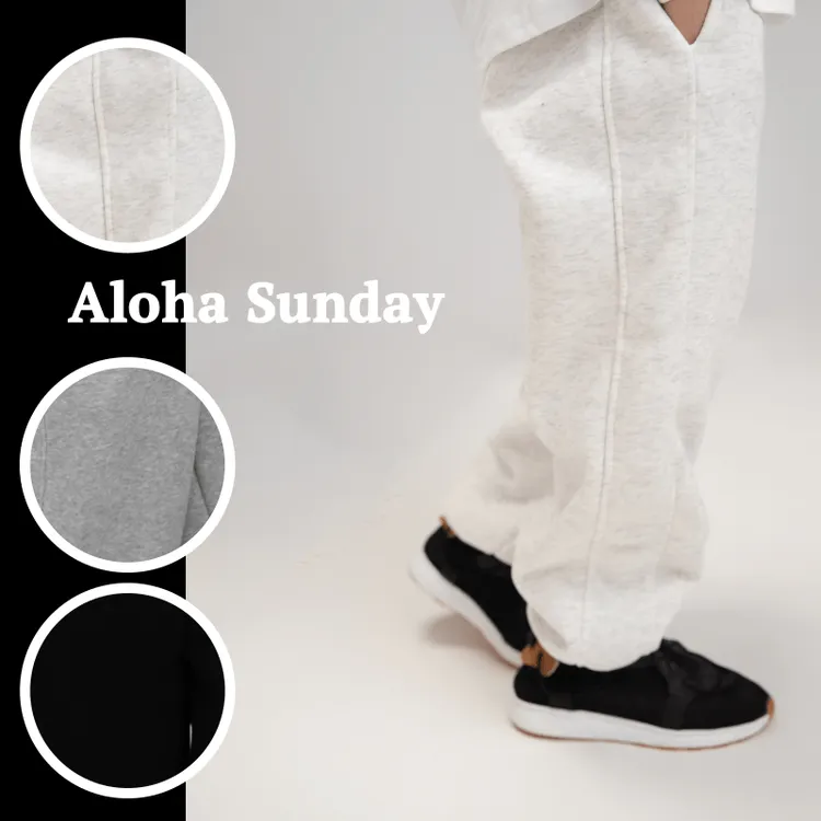 【亲子装】【身高95~185cm】一体绒加绒厚运动裤束脚卫裤保暖休闲裤