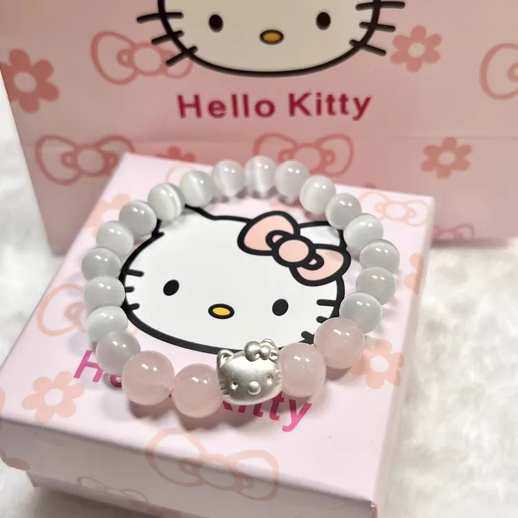 足银手链 足银999hellokitty纯银手链凯蒂猫可爱手串送女友礼物