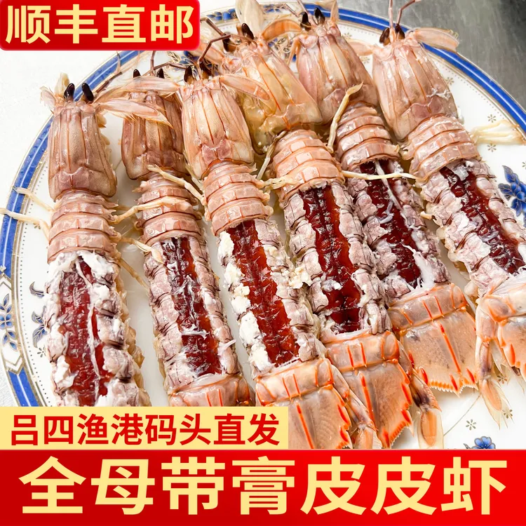 （全母带膏）吕四渔港小贝海鲜皮皮虾 江浙沪活发 保鲜不包活