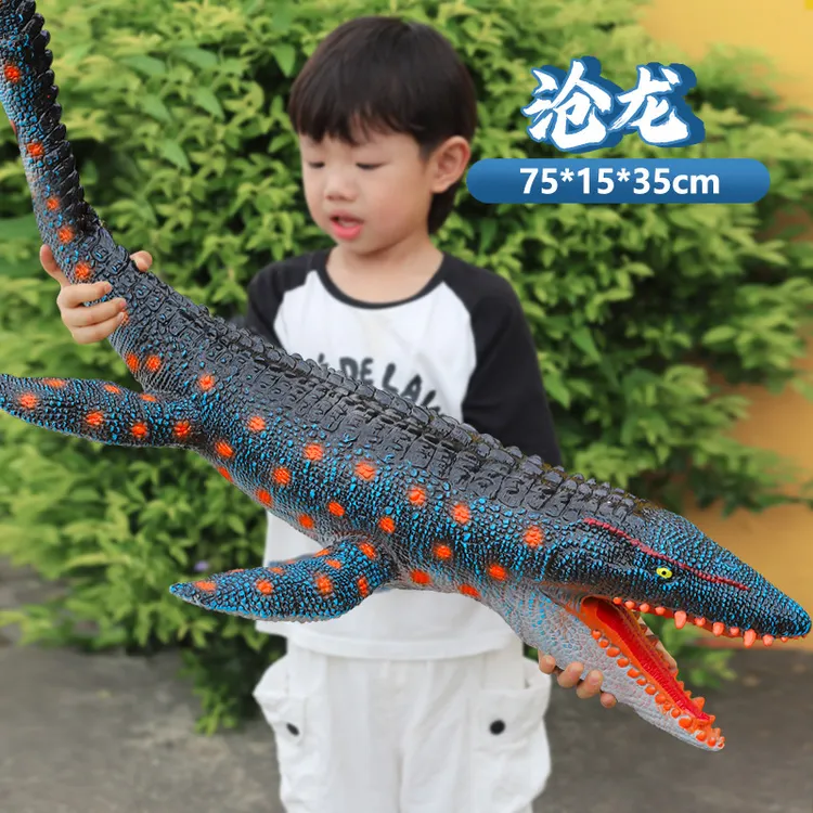 超大号沧龙软胶仿真玩具玩具3-6岁儿童玩具益智认知三角龙恐龙