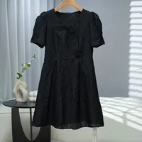 咏系列   E531   女装时尚撤柜短袖连衣裙黑色B3153204