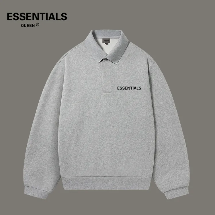 ESSENTIALS QUEEN2025新款美式休闲情侣百搭POLO圆领潮流男士卫衣