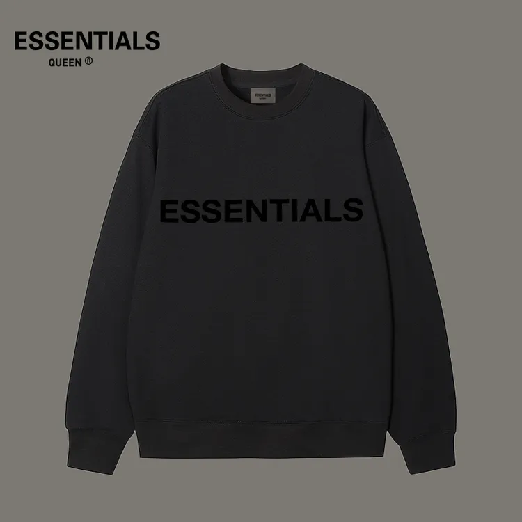 ESSENTIALS QUEEN男士卫衣纯棉宽松春季情侣潮流百搭美式圆领长袖