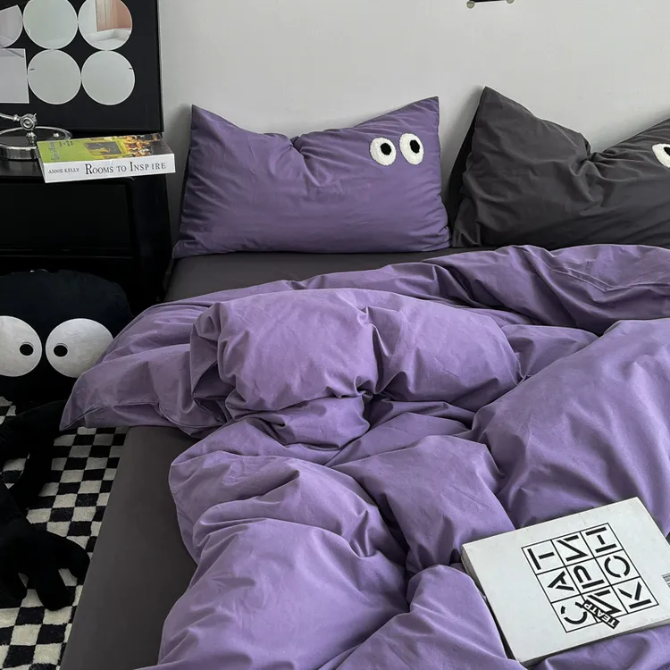 ins风家用款床上四件套非全棉纯棉床品床单被套学生宿舍三件套夏
