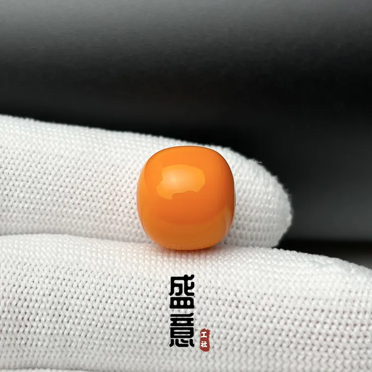 精工雪巴琉璃珠黄色老型桶珠顶珠腰珠星月菩提猴头手串diy配珠