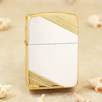 zippo打火机正品/镀白金1941复刻拉丝镀金送男友士礼物DYJ1