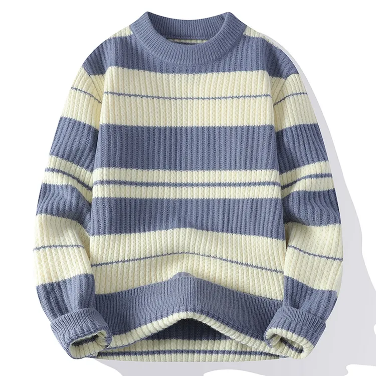 秋冬季男士针织衫潮流高端保暖韩版青年加厚新款圆领打底衫毛线衣