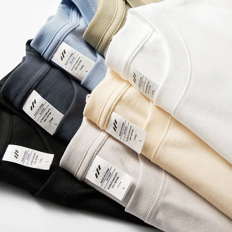 黄雀针织| 秋季新款230克纯棉长袖T恤圆领上衣白色打底衫男士百搭