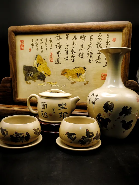 吉祥如意【小鸡图】套组，著名画家作品