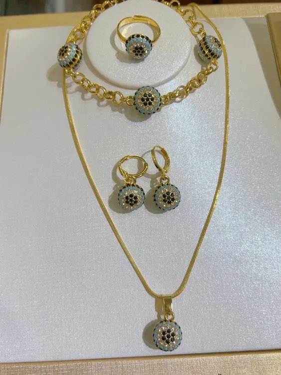 铜合金项链 锆石项链个性设计感恶魔之眼锁骨链时尚百搭饰品