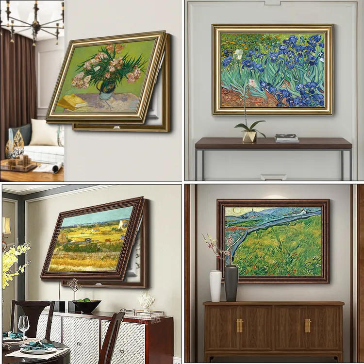 《梵高电箱》美式配电箱挂画油画遮挡弱电箱电表箱装饰画免打孔壁画