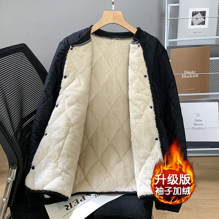 校服神器内外穿保暖小棉袄加绒加厚立领男士棉衣秋冬时尚百搭棉服