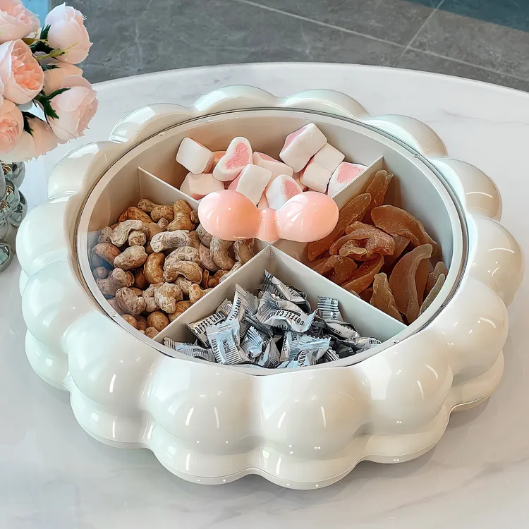 BSD棉花糖水果盘家用客厅茶几新款干果盒糖果盘子前台零食摆放盘