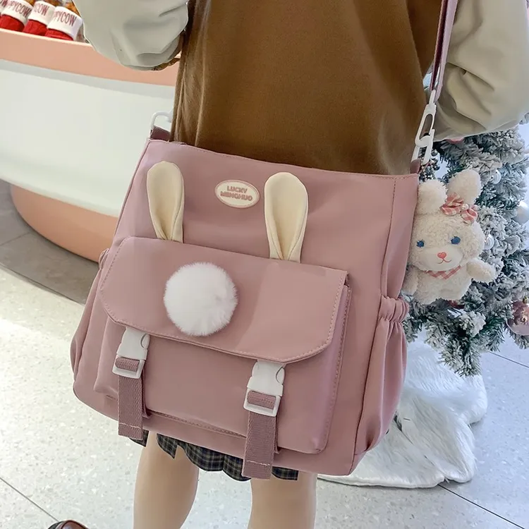 可爱大容量包包女2025新款通勤大包大学生上课单肩包手提包斜挎包