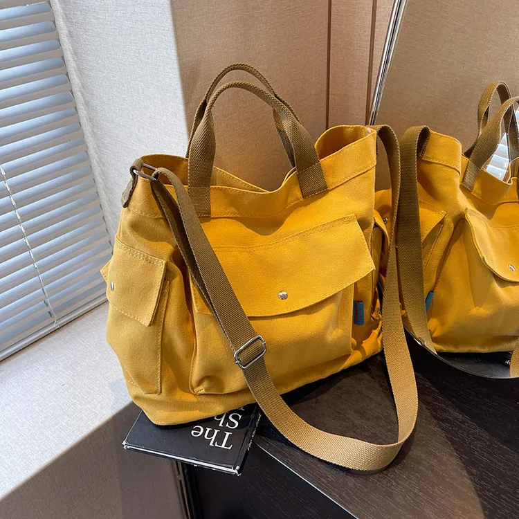 佐猫大容量帆布包包女款爆款2025新款托特包时尚百搭单肩包斜挎包