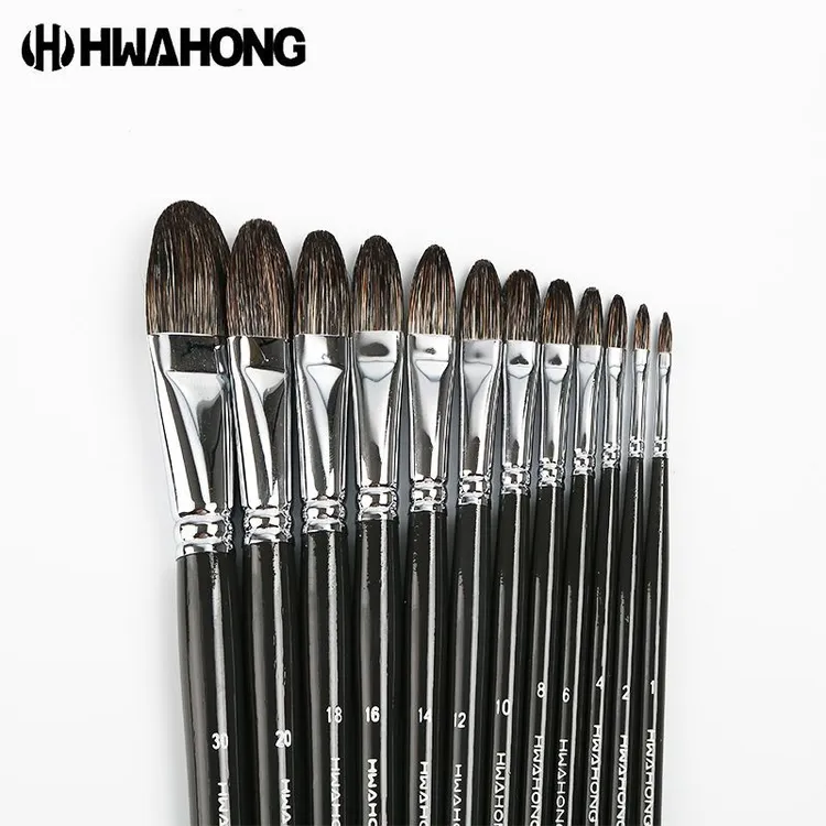 韩国进口 HWAHONG 华虹系列进口油画笔/水粉笔/丙烯笔815系列