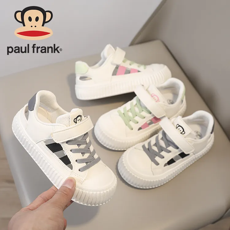 大嘴猴女童鞋子镂空网面透气2025新款夏季3-6-12岁儿童运动鞋男孩