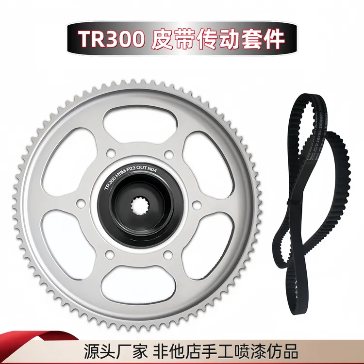 适用豪爵DR TR300 XCR300链条链轮改装盖茨皮带传动套件静音耐用