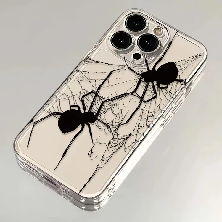 蛛丝蜘蛛苹果iPhone15/14/13promax手机壳11/12软xs太空透明壳xr