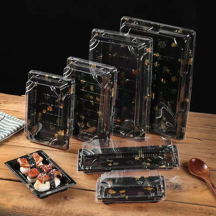 一次性寿司包装盒便宜刺身卷寿司打包盒一次性日式高档长方形餐盒
