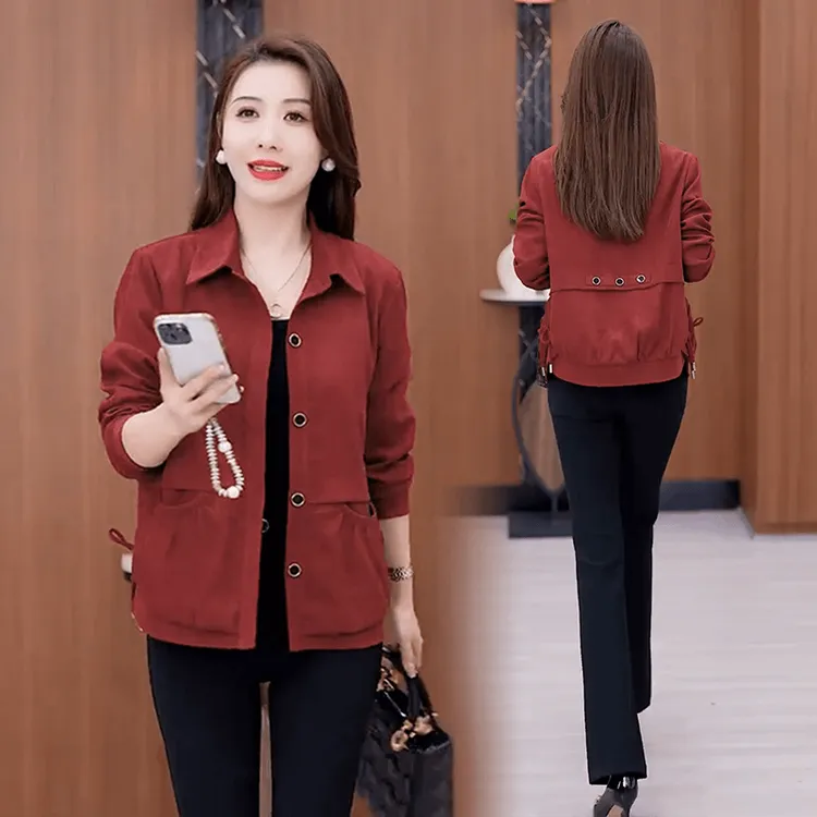 休闲短外套女2024秋季新款韩版宽松显瘦小个子百搭短款夹克上衣潮