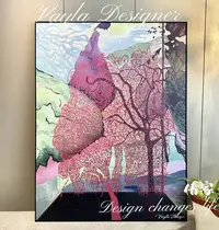 【设计师·Vayla专属定制】小众艺术抽象植物装饰画复古玄关法式挂画