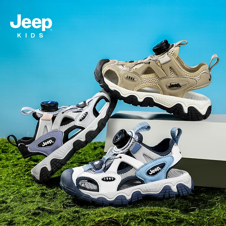 JEEP/吉普童鞋夏季新款儿童运动凉鞋 EVA高弹包头防踢速干面料