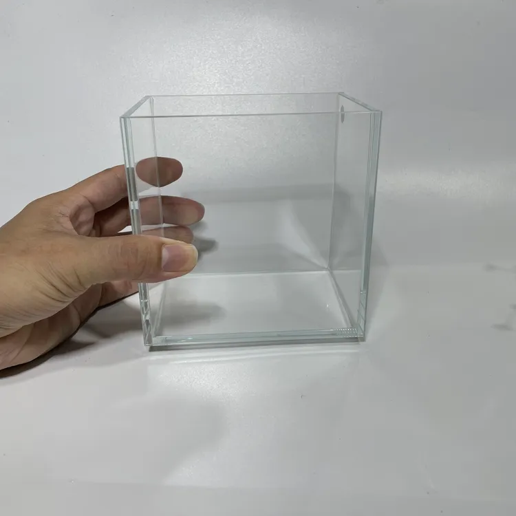 泰国斗鱼缸超白玻璃缸透明隔离盒桌面小型办公室桌面迷你小鱼缸