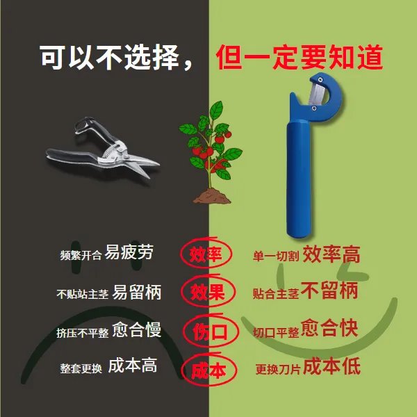 《买飞越1刀架6刀片套装》番茄打叶刀打叶神器套装1把刀架6枚刀片