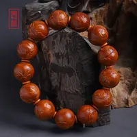 周派春毅核坊 连年有余橄榄核手串收藏品苏工纯手工雕刻文玩精品