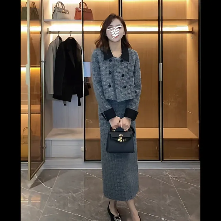秋季新款显瘦名媛高级感气质时尚减龄小香风套装两件套