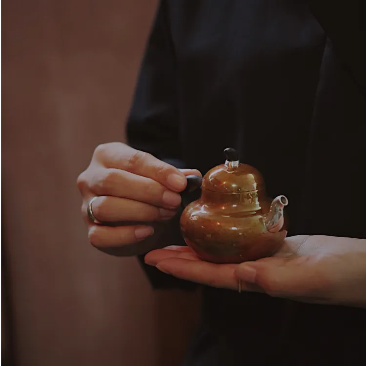 原创【怦然心动】小泡壶铜壶110cc纯手工锻打商品图