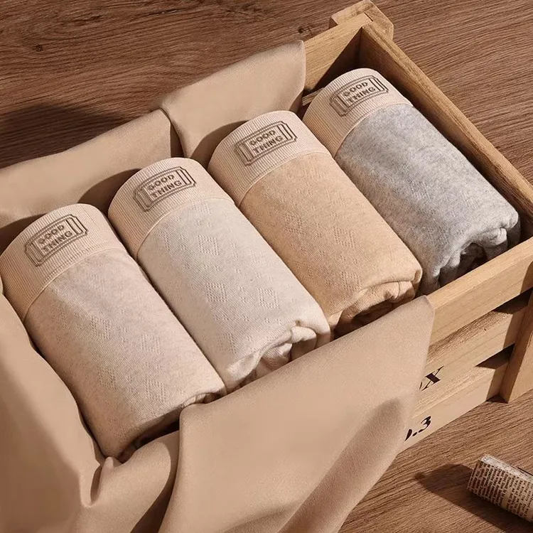 全身7A抑菌A类婴儿棉 男士内裤纯棉平角裤简约透气基础四角短裤衩