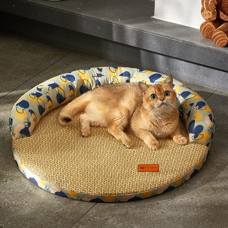 猫窝夏天凉席猫咪用小沙发床专用睡垫网红狗窝冰垫宠物用品夏季