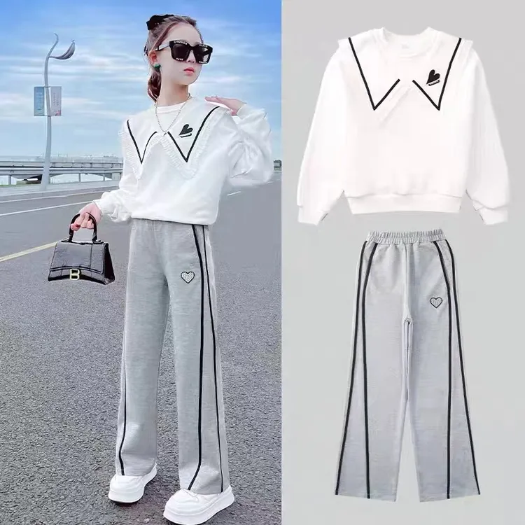 女童春秋洋气时尚套装2025新款中大童运动休闲秋装卫衣裤子两件